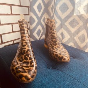 J. Crew Leopard Rain Boots